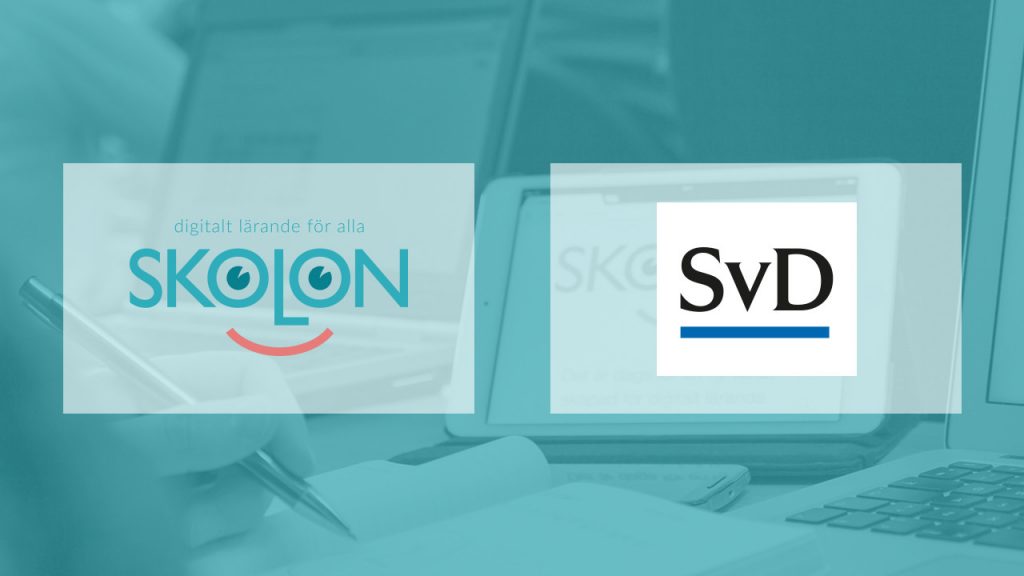 Skolon och Svenska Dagbladet i samarbete för likvärdigt lärande - SvD Skola blir tillgänglig kostnadsfritt i biblioteket