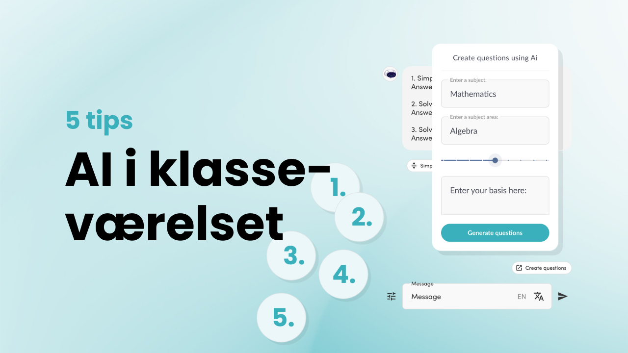 Bild for 5 tips – AI i klasseværelset