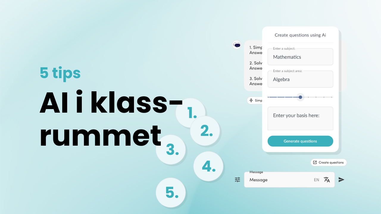 Bild för 5 tips för AI i klassrummet