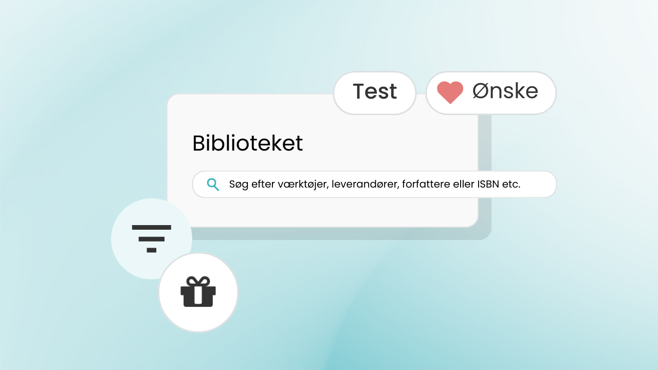 Billede med forskellige funktioner i Skolons bibliotek