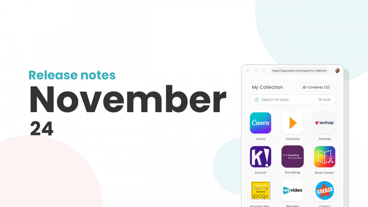 Release notes November 2024 - Skolon