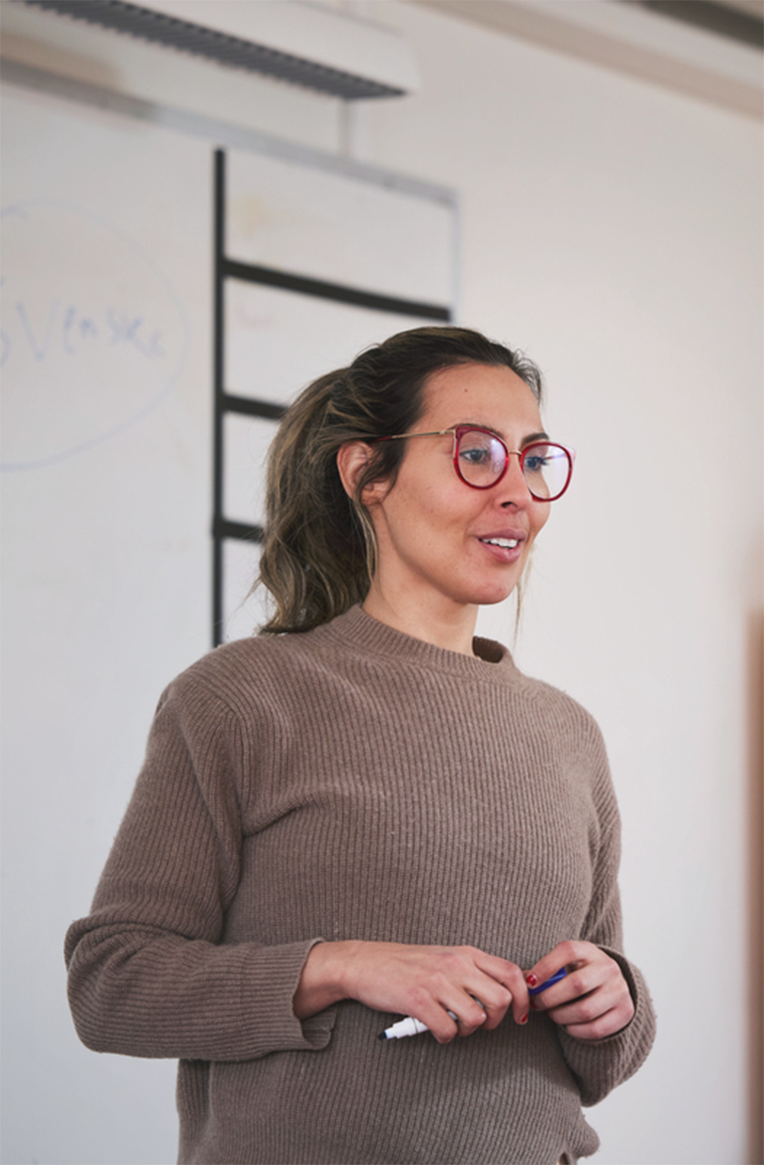 Teacher in classroom